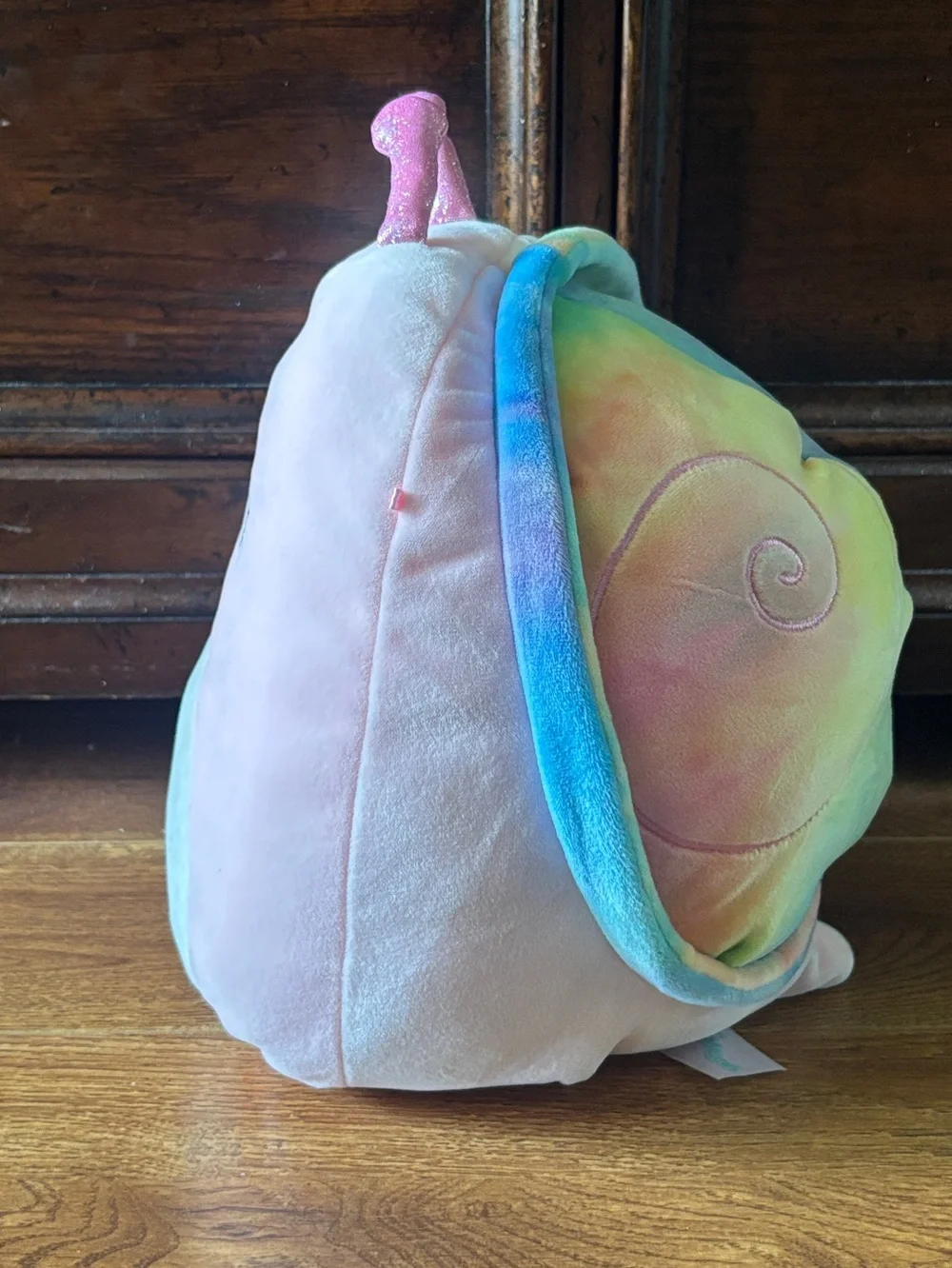 Sqishmallows pink snail plush
